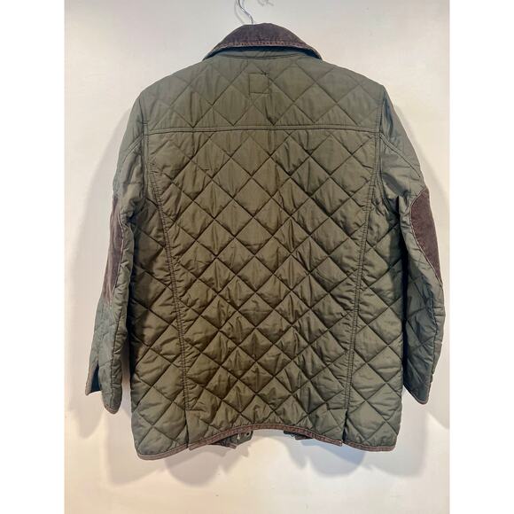 Boys Gap Preppy Quilted Field Jacket Green Corduroy Details XXL 14/16 - Picture 3 of 8